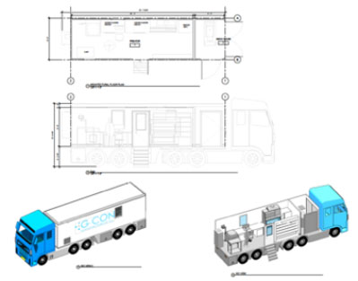 图2:移动处理系统的示例，它可以是卡车或基于拖车的单元